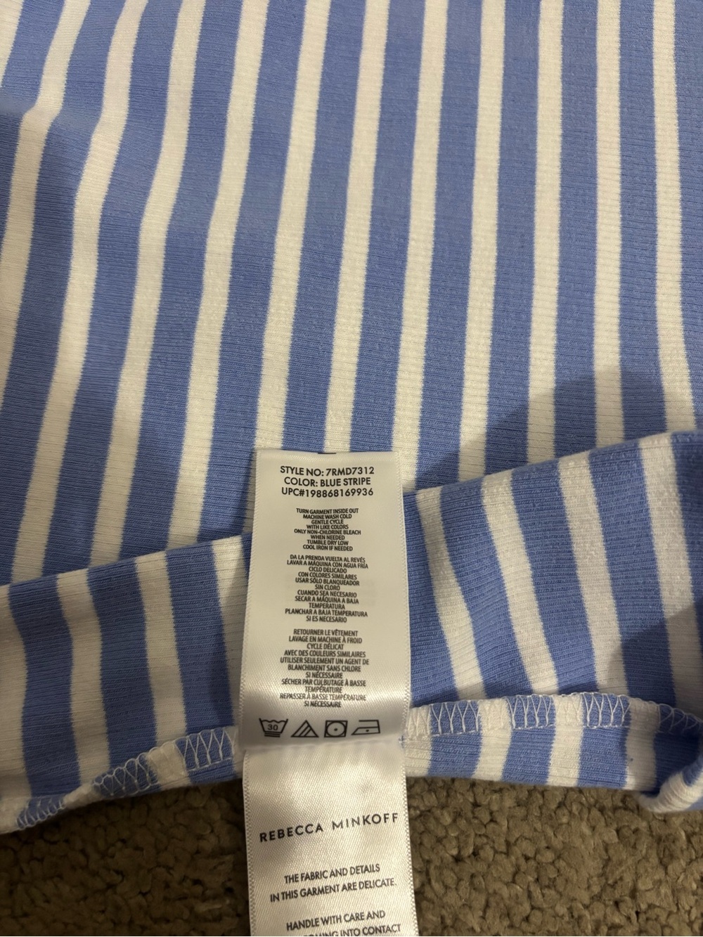 Rebecca Minkoff Blue White
Stripe Puff Sleeve Rib Knit Top
Large cotton - Picture 7 of 9